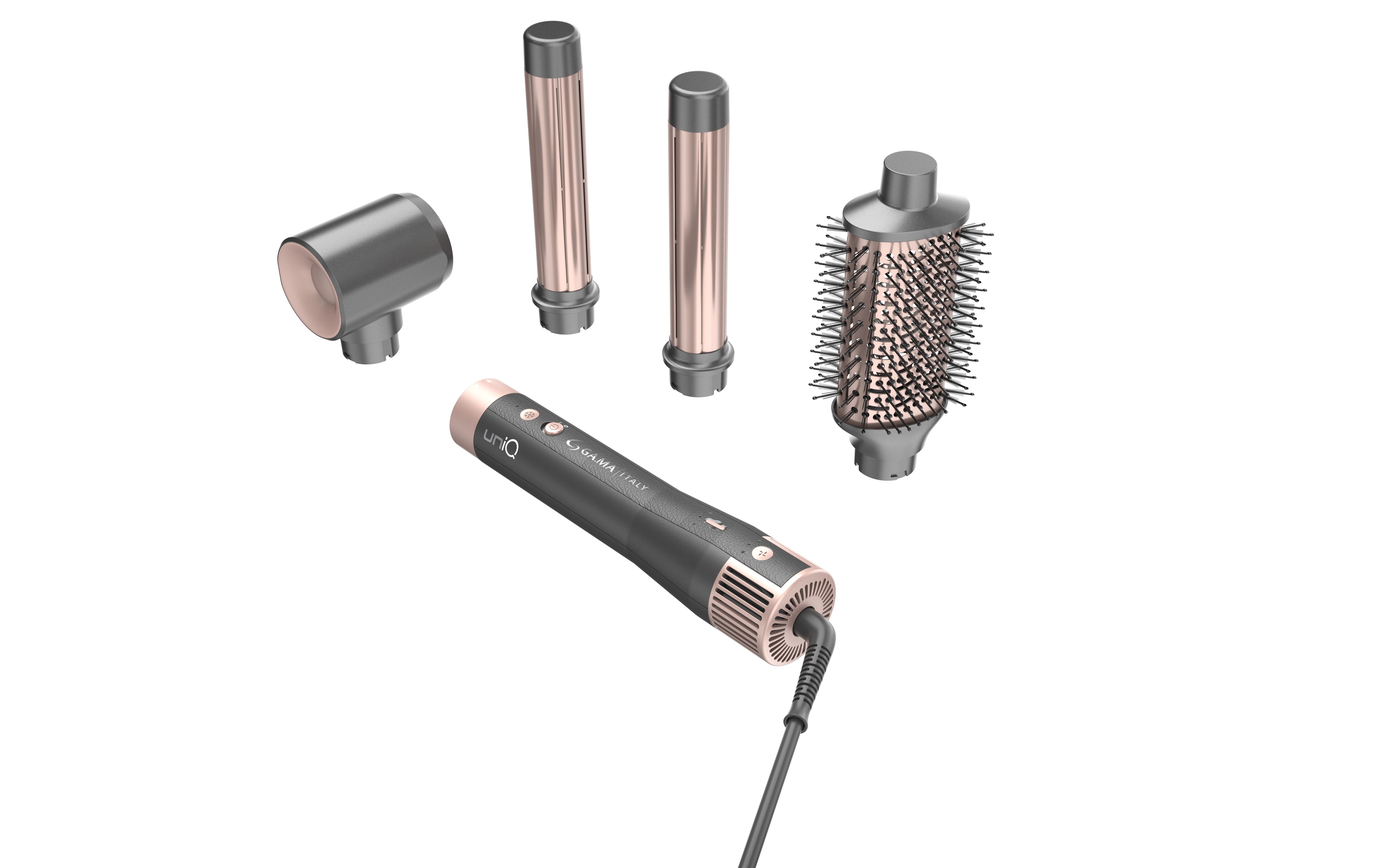 Gama GA.MA Multistyler UniQ Aura Airflow Grijs, Roze 1500 W 1,8 m