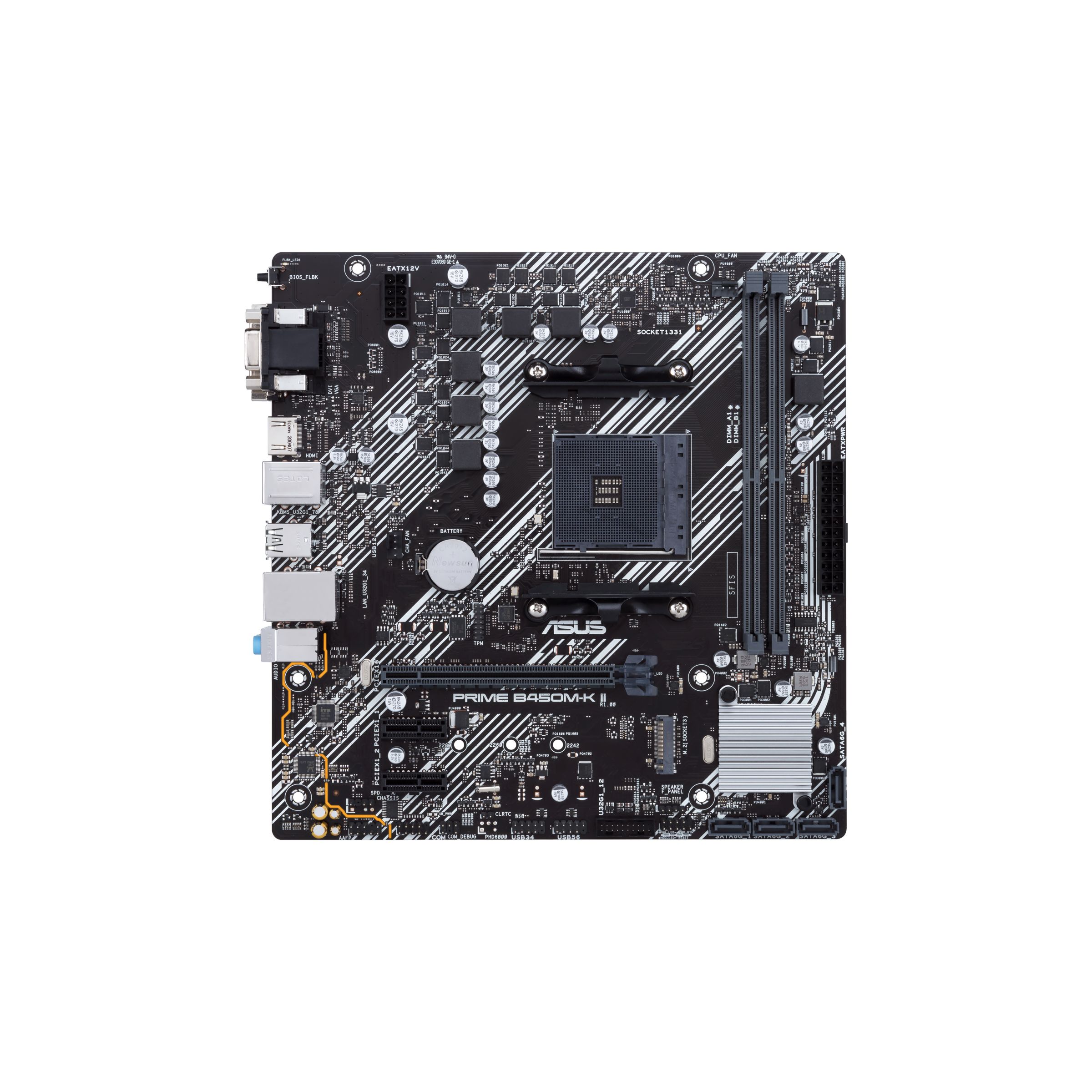 ASUS Prime B450M-K II Micro ATX Motherboard - AMD B450, Socket AM4