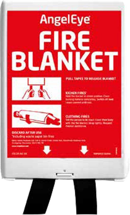 AngelEye Brandblusdeken FB100-AE-BNLR - 1 x 1 meter - Geschikt voor brandklasse C