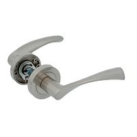 Amig Deurgreepset met Zamak rozet, model ISHI RX, 52 mm, 8 mm vierkante spindel, geborsteld nikkel aluminium