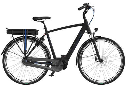 VYBER RIDE E1 Heren Elektrische Fiets - Matt Night Black / Blue - 2022 - 57cm