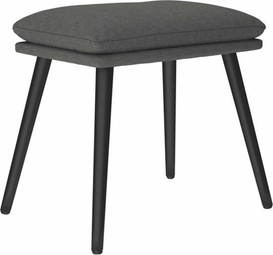 vidaXL Voetenbank 45x29,5x35 cm stof donkergrijs