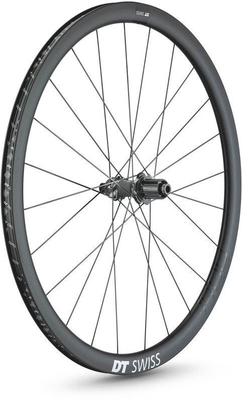 DT Swiss PRC 1400 Spline 35 Achterwiel 28" Carbon CL 142/12mm TA Shimano, zwart