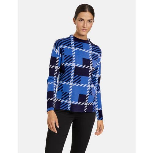 Gerry Weber trui met all over print blauw