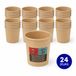 Spies Trading Bekers en karton 75 ml – 24 Stuks – Kleine wegwerpbekers voor espresso, proeverijen en feestjes – Bruin