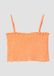 s.Oliver - Gesmokte cropped top met afneembare spaghettibandjes - Oranje