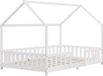 en.casa Lit enfant Sisimiut avec protection anti-chute 120x200 cm blanc