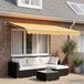 Maison Exclusive - Parasol manuel, 4 x 3,5 mètres, couleur sable, 100% polyester