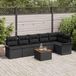 Maison Exclusive - Set van 7 tuinbanken, zwart, van polyrotan