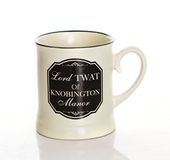 Boxer Gifts Lord Twat Victoriana mok, crèmekleurig