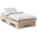 Lit Simple Lit Adulte Cadre De Lit Sans Matelas Empilable 75x190 Cm Bois Massif