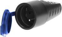 Orno - Rubberen Stopcontact - IP44 - Zwart