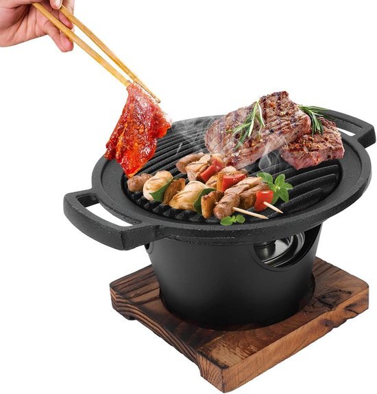 Enkele Portie Yakiniku Grill - Draagbare Mini Barbecue BBQ Grill - Kleine Houtskoolgrill - Japanse Koreaanse Stijl