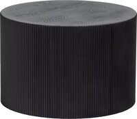 WOOOD Sanne Bijzettafel - Zwart - Rond - Industrieel