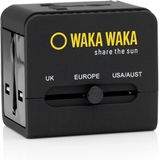 WakaWaka Wereld Reisstekker - Zwart