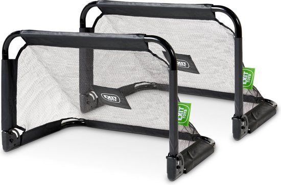 EXIT Pico Steel Football Goal 90x60cm (Set of 2) - Black