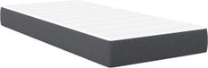 vidaXL Bedmatras met matras Grijs 90 x 190 cm Stof