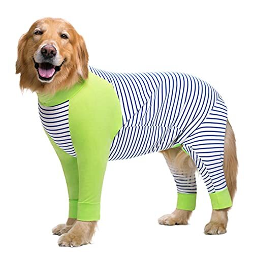 JRKJ Grote hondenkleding pyjama honden onesie geschikt voor middelgrote en grote honden 26-38 yards