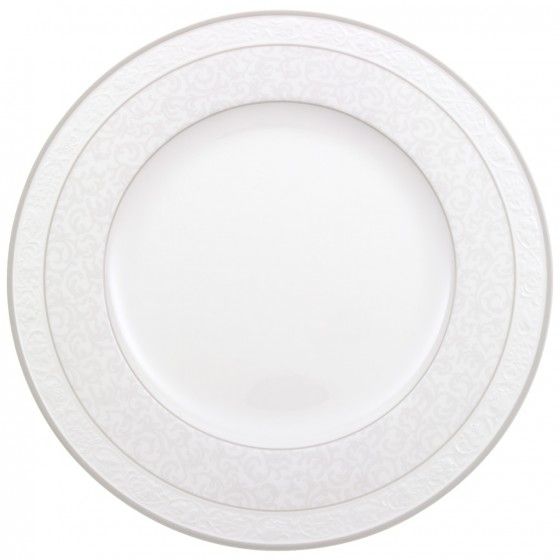 Villeroy & Boch Pearl Dinerbord - 27 cm - Grijs/Wit - Vaatwasserbestendig