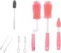 Set de brosses de bouteille en silicone pour biberons et ustensiles de cuisine - Résistant à la chaleur et multifonctionnel - Set de 8 pièces