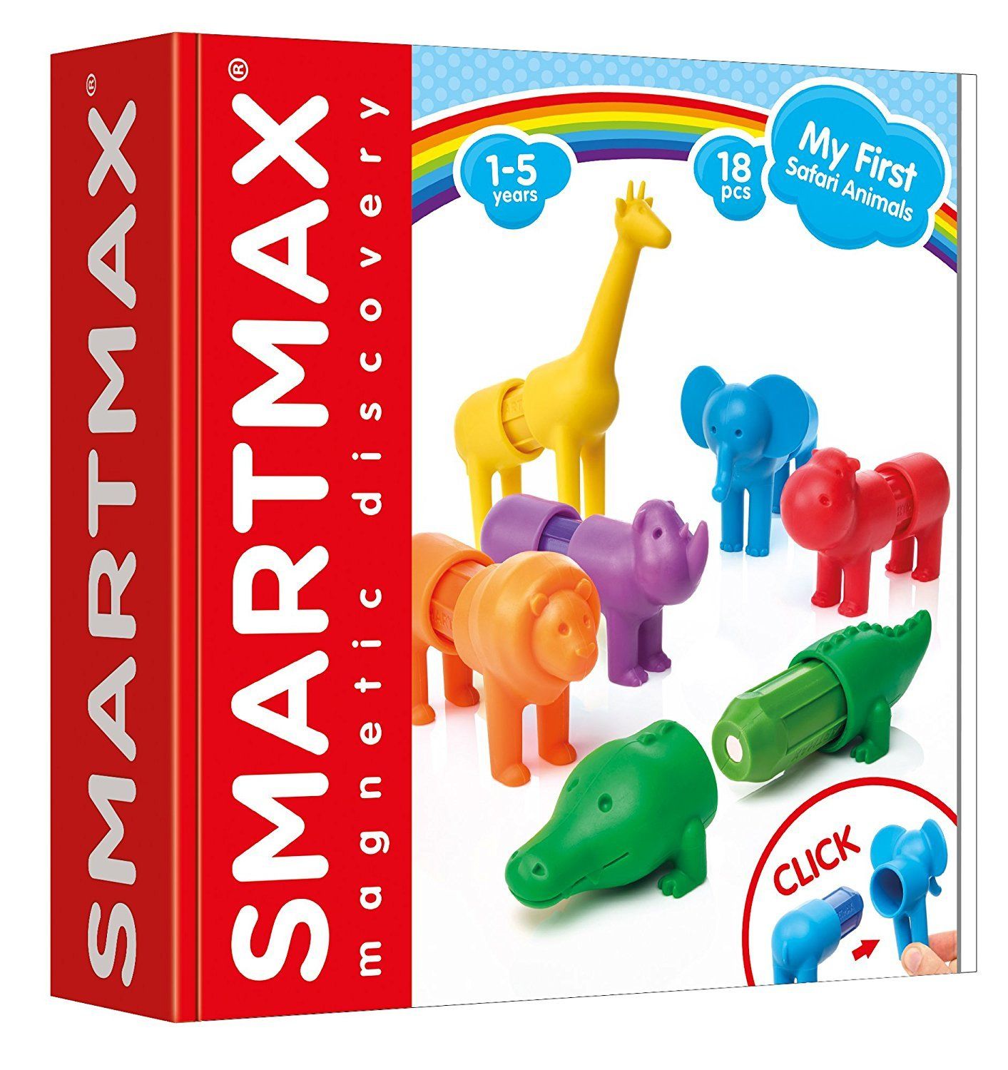 SmartMax My First Safari Animals - Motoriek Speelgoed - 18 Stuks