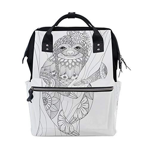 FANTAZIO Mummy tas rugzak hand getrokken luiaard school tas