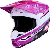 Alpinestars S-M3 Falcon Motocrosshelm - Paars/wit - XL