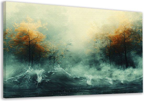 Merkloos / Sans marque Canvas Schilderij - Bomen - 70x50 cm - Modern