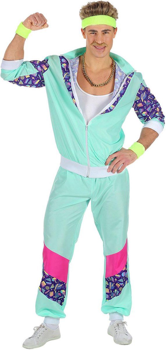 Widmann Volwassen jaren 80 trainingspak - polyester - EAN: 8003558001828