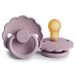 FRIGG Sucette en silicone Daisy Block | Lilas doux | Taille 1 (0-6 mois)