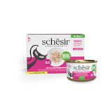 Schesir Kipfilets met ham in gelei, aanvullend natvoer voor katten, origineel recept, 100% natuurlijk, 6 blikjes à 70 g