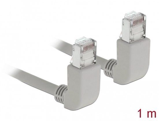 Delock Network cable RJ45 Cat.5e SF/UTP upwards / upwards angled 1 m
