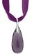 Carlo Monti Damesketting met hanger paars gerhodineerd, satijnen lint 42 cm lang + 5 cm verlenging, hanger druppel JCM113-417