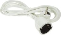Perel Verlengkabel, H05VV-F 3G1.5, 5 m, 16 A/230 V, 3500 W, type E/F, Schuko, voor binnen, pvc, wit