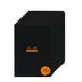 RHODIA 119169Cpack - Set van 10 Geniete Schriften Zwart - A4 - Gelijnd - 96 Pagina's - Clairefontaine Wit Papier 80 g/m²