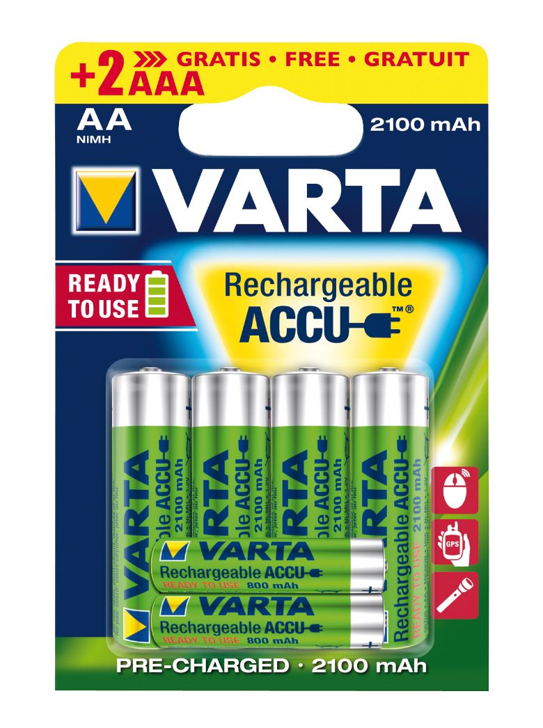 Varta Ready2Use AA & AAA Oplaadbare Batterijen - 6 stuks