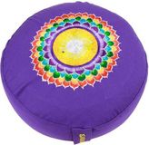 Phoenix Import Mani Bhadra Mani Bhadra BV - Phoenix Import Meditatiekussen 7e chakra geborduurd - 33x17 - Boekweit - Katoen - Violet
