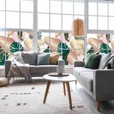 Ambiance Sticker Privacy raamfolie - Tropische bladeren - 40x100cm