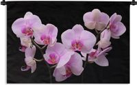 1001Tapestries Wandkleed - Orchidee - Roze - 150x100 cm - Katoen