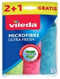 Vileda Serviettes de nettoyage - Multicolore - Microfibre - 3 pièces