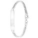 Lucardi Kinder Gerecycled zilveren plaatarmband gourmet. - Armband - 925 Zilver - Zilverkleurig - 17 cm