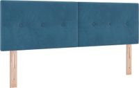 vidaXL - Tête de lit LED avec éclairage LED - Bleu - 160 cm - Velours