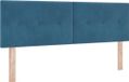 vidaXL - Tête de lit LED avec éclairage LED - Bleu - 160 cm - Velours