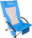KingCamp Chaise de plage à dossier haut, chaise de camping pliable - bleu royal