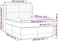 vidaXL Boxspringbed met matras, donkerbruin, 140x190 cm, gestoffeerd