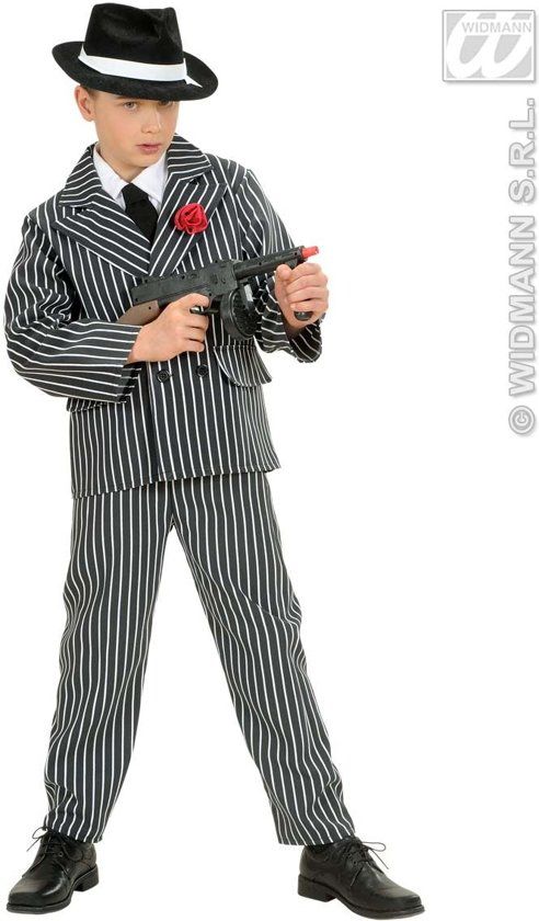 Widmann Maffia Kostuum Gangster Jongen Al Capone Kostuum Maat 140 Carnaval kostuum Verkleedkleding