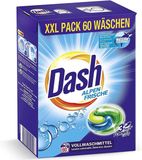 Dash® AlpenFris 3 in 1 Caps XXL economy pak I 60 wasbeurten I Wasmiddelcapsules voor witte was I 3 in 1 formule voor frisheid, zuiverheid en reinheid | 1.59 kg