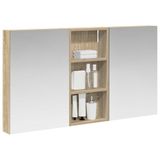 vidaXL Badkamerkastenset 3 st 110 x 10,5 x 60,5 cm Bewerkt hout