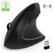 Joyspot Ergonomische muis, draadloze verticale muis, USB laptop verticale optische muis met nano-ontvanger LED-niveau licht instelbaar 3 DPI voor Windows 7/8/10 / XP Vista Linux Mac, enz.