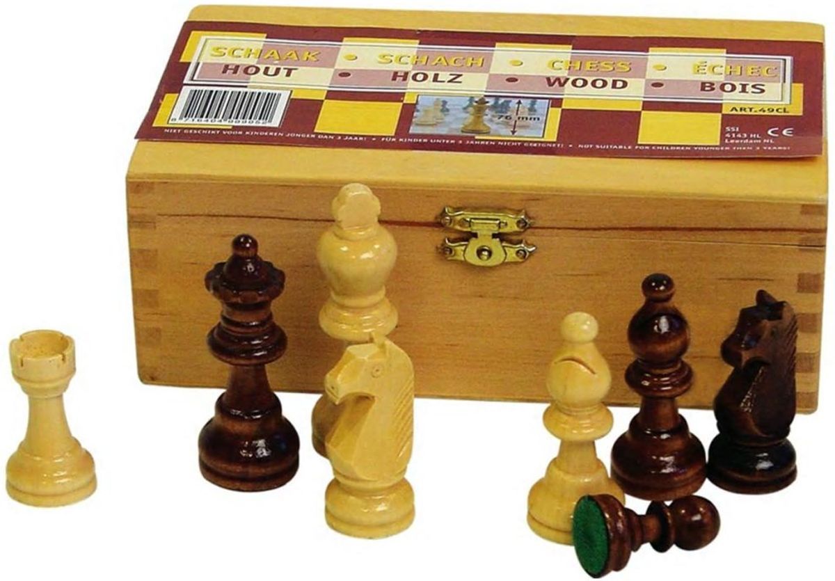 Abbey Game Schaakstukken - 87 mm - Zwart/Wit